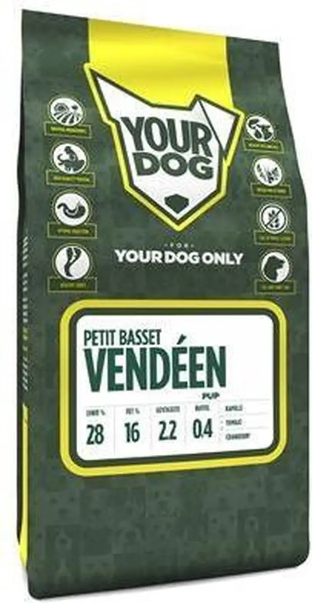 Yourdog Petit Basset Griffon Vendéen Pup Hondenbrokken 12kg - afbeelding 2 van 2