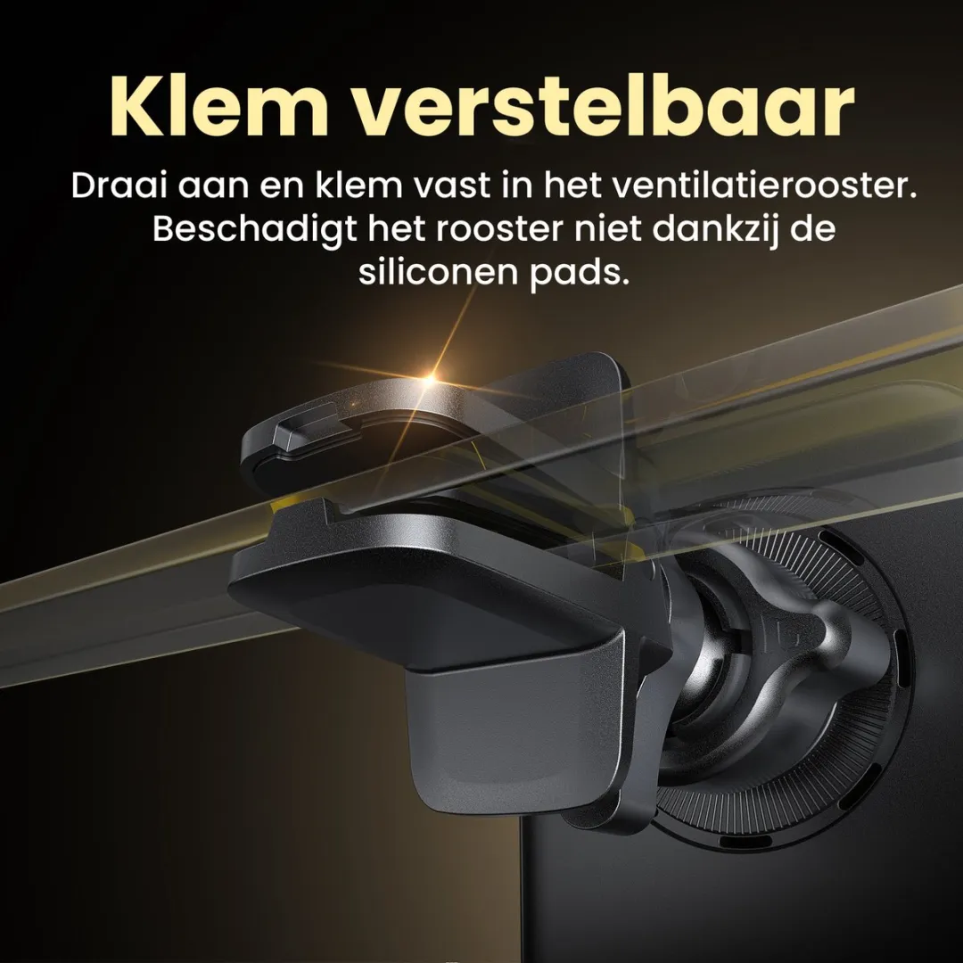 Caliber Telefoonhouders Auto - Telefoonhouders Auto Magnetisch - Draadloze Oplader Auto - Qi2 Snellader - 15 Watt Oplader - Telefoonhouder auto Ventilatie - GSM houder auto