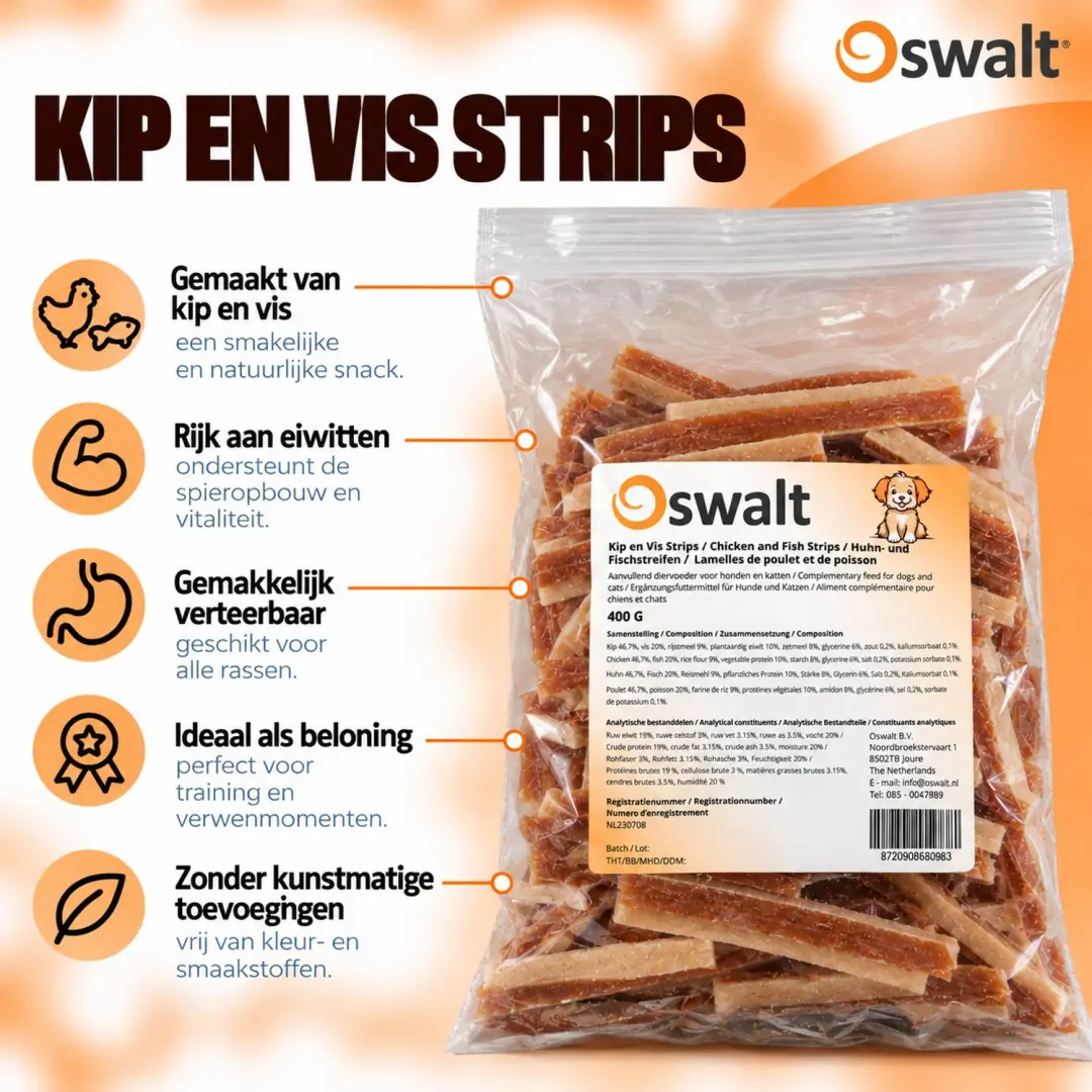 Oswalt Kip en vis Strips