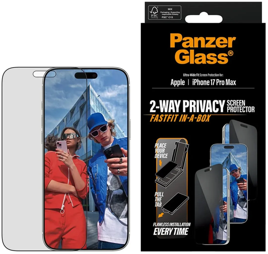 PanzerGlass PG35684 Screenprotector iPhone 17 Pro Max - Privacy Zwart