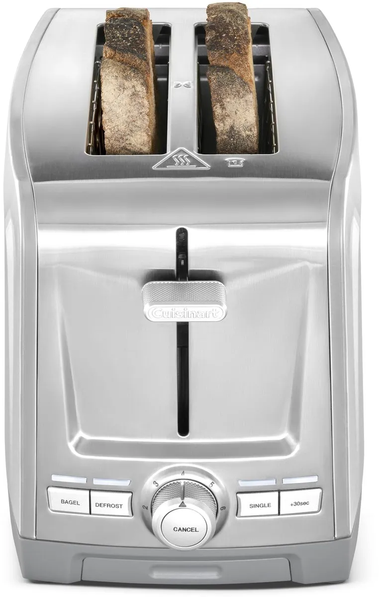 Cuisinart Metalen Broodrooster voor 2 Sneetjes - Extra Lange Sleuven - High-Lift Quickview - Bagel Functie - Ontdooi Optie - Kruimellade