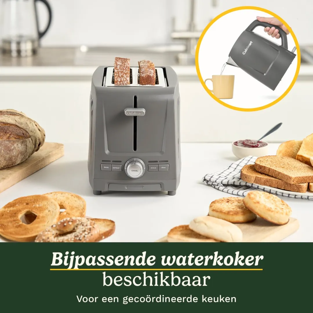 Cuisinart Metalen Broodrooster voor 2 Sneetjes - Extra Lange Sleuven - High-Lift Quickview - Bagel Functie - Ontdooi Optie - Kruimellade