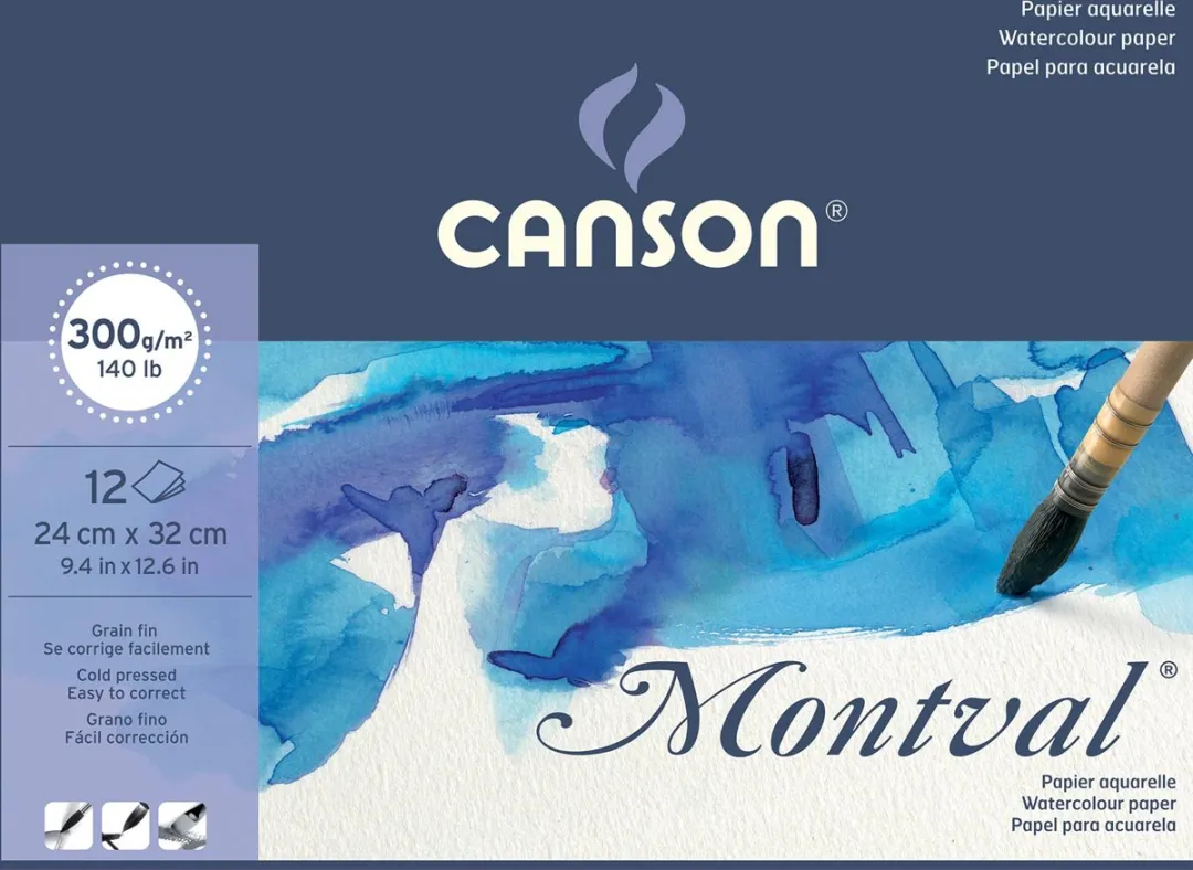 Canson Montval Aquarelpapier 300g/m² A4 Wit