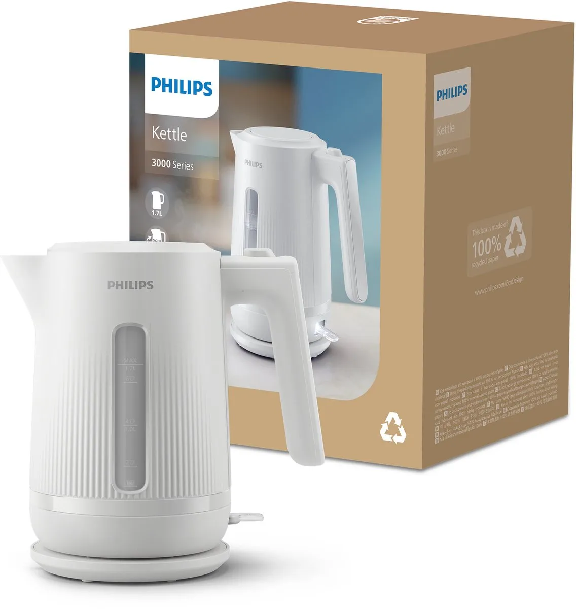 Philips 3000 Series HD9411/00 Waterkoker - 2200W - Wit