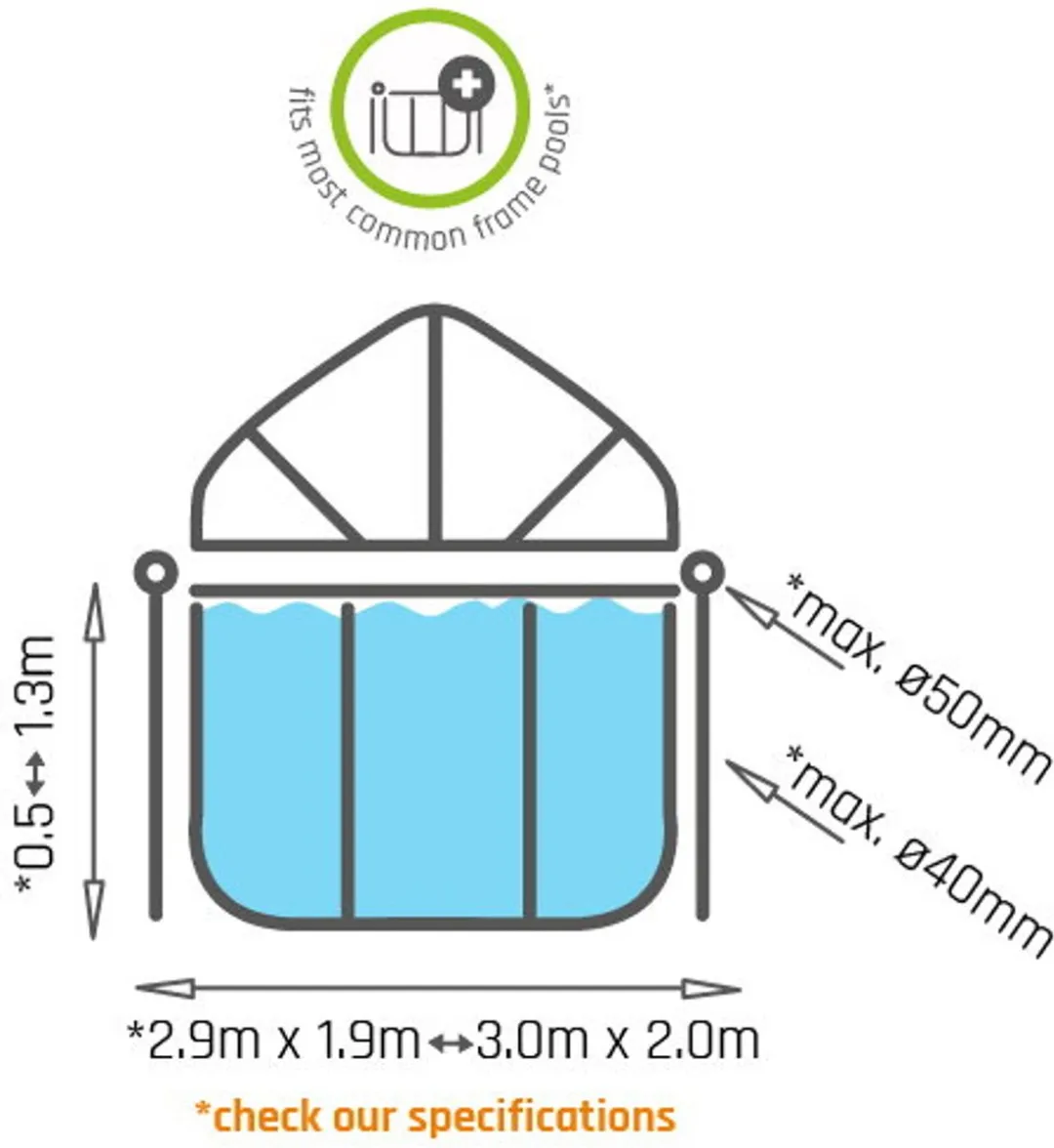 EXIT Toys Zwembadoverkapping 300x200cm Transparant - afbeelding 6 van 6