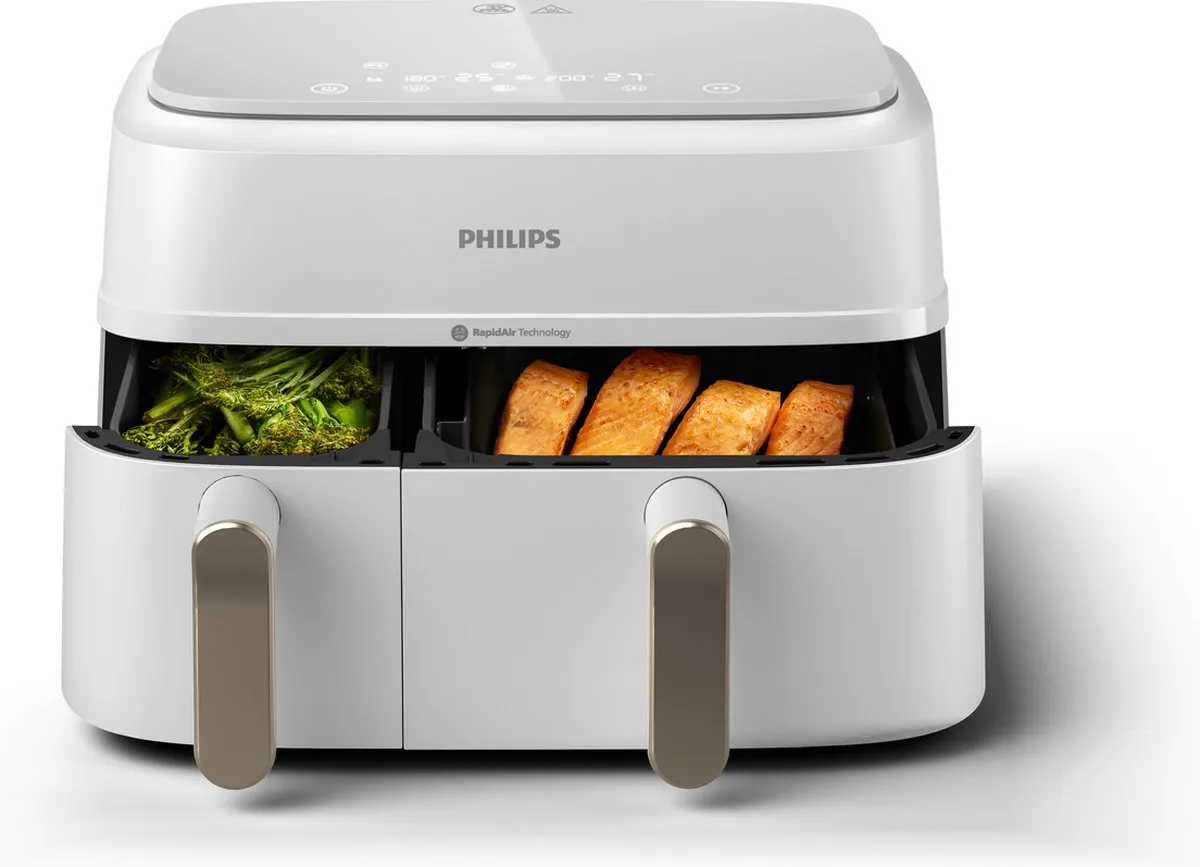 Philips 3000 Series NA353/10 Heteluchtfriteuse 2750W - 9L - Zilver/Wit