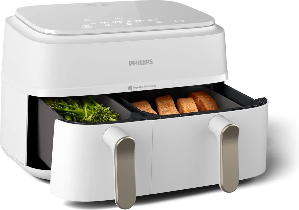 Philips 3000 Series NA353/10 Heteluchtfriteuse 2750W - 9L - Zilver/Wit