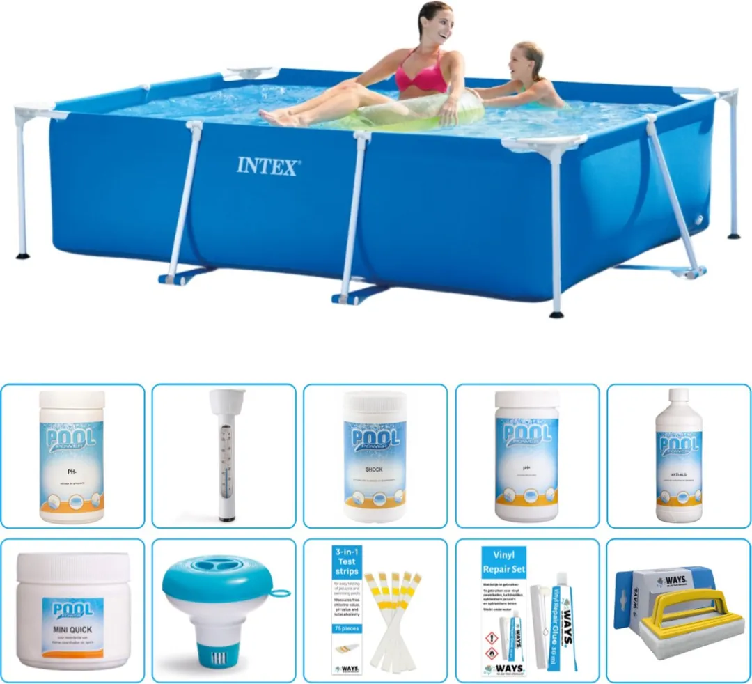 Intex Rechthoekig Frame Zwembad 220x150x60cm Blauw