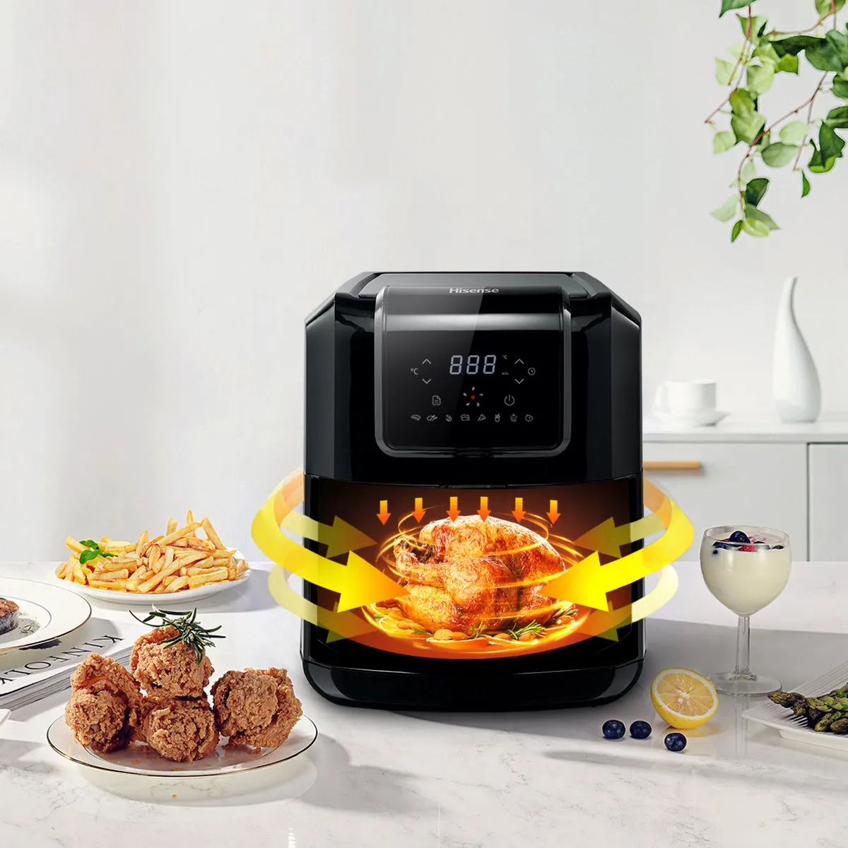 Hisense H06AFBS1S3 Airfryer 5L - 1700W - Zwart