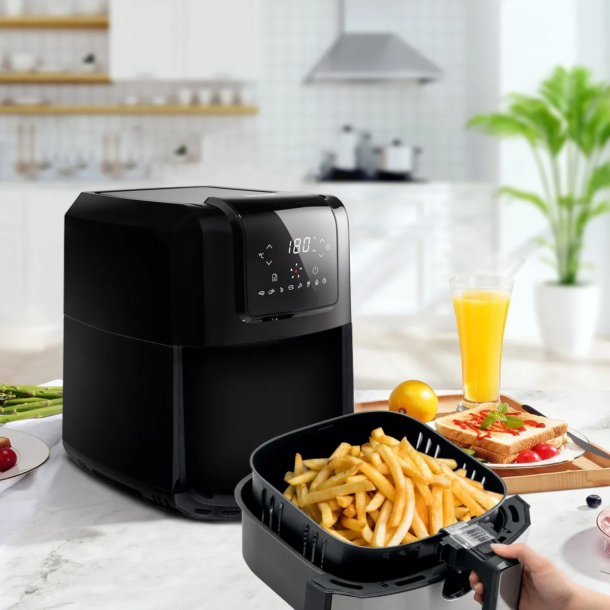 Hisense H06AFBS1S3 Airfryer 5L - 1700W - Zwart - afbeelding 6 van 6