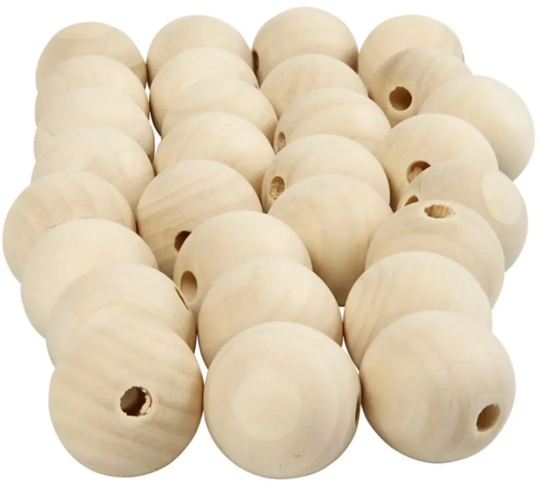 Creativ Company Houten Kralen 20mm Naturel - 200 Stuks