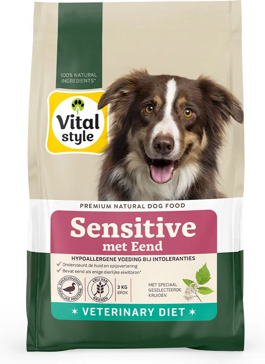VITALstyle Sensitive Hondenbrokken Eend 3kg