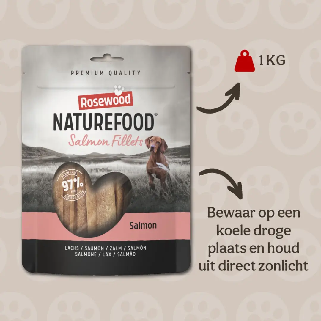 Rosewood Naturefood Filet Zalm Hondensnack 1kg - afbeelding 5 van 6
