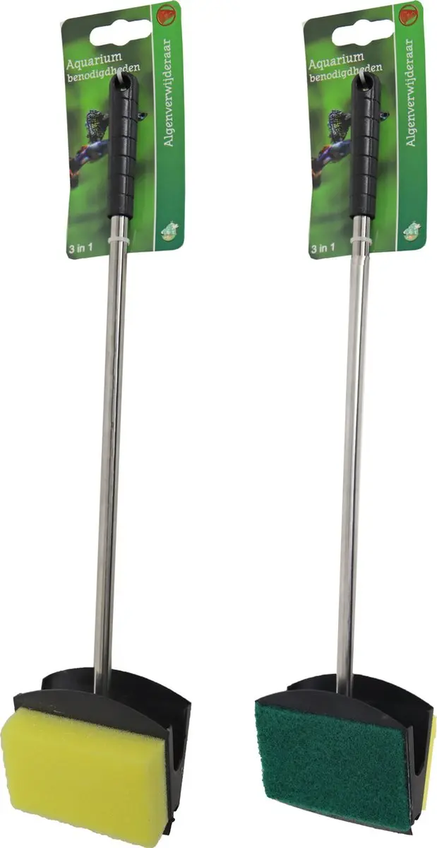 Boon aquarium algenverwijderaar 3 in 1 met steel 40 cm