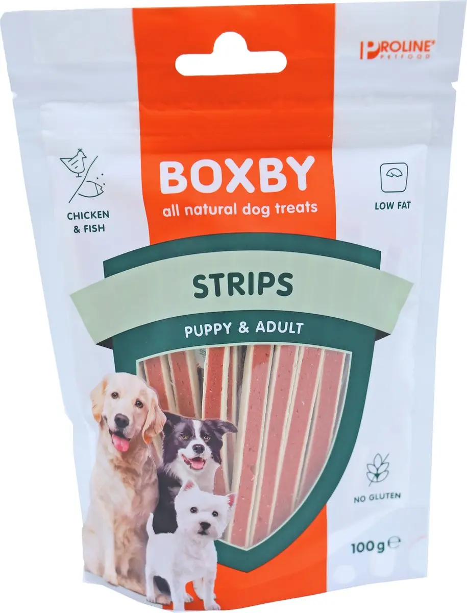 Proline Boxby Strips Hondensnack - 100g - afbeelding 6 van 6