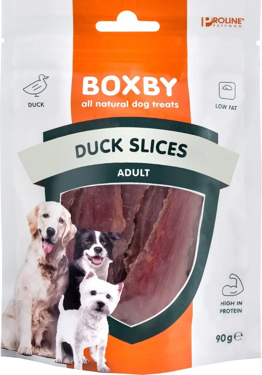Proline Boxby Slices Eend Hondensnacks - 3x90g - afbeelding 6 van 6