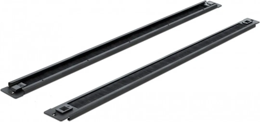 Delock 66344 Kabelmanagement Borstelstrip 1U - Zwart