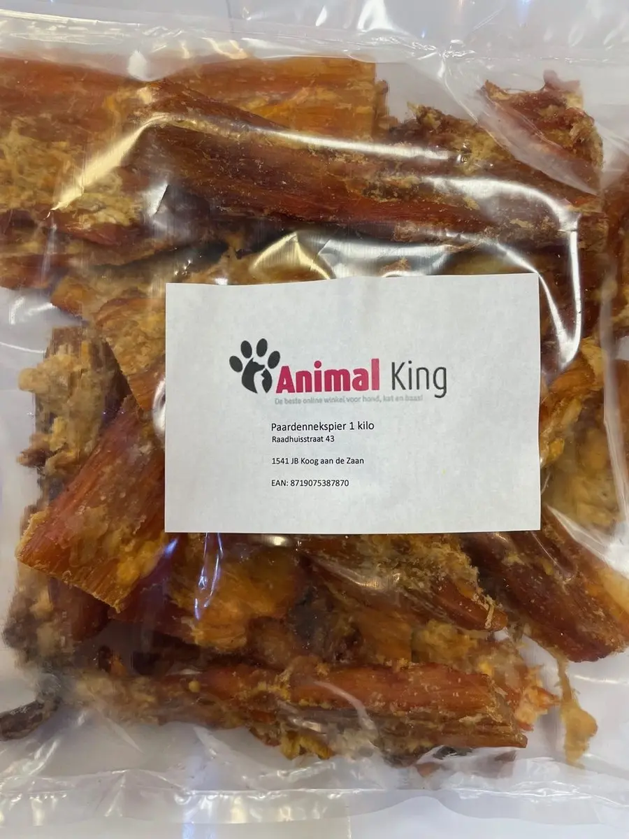 Paardennekspier-1 kilo-hondensnacks-kauwsnack-Animal King