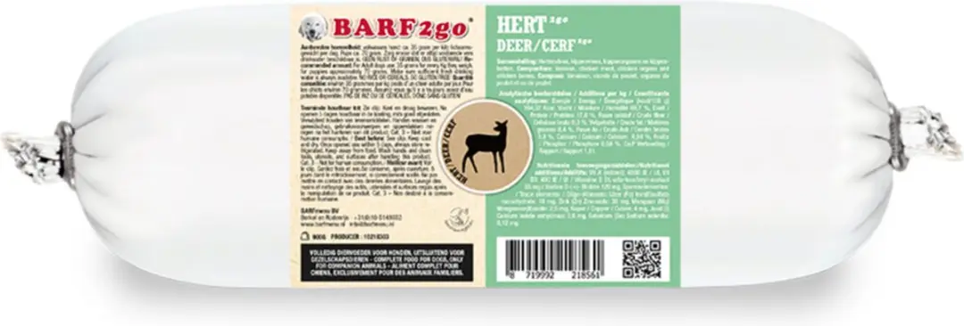 BARFmenu 2Go Hondenvoer Nat Hert 900g