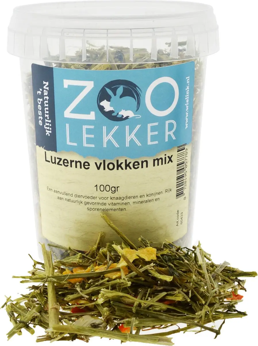 Zoolekker Luzerne vlokken mix 100 gram
