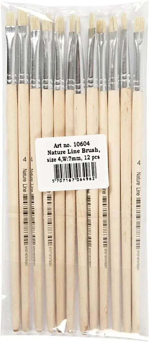 Creativ Company Houten Kwasten Set 12 Stuks