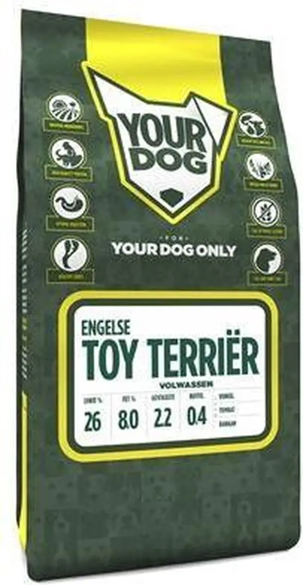 Yourdog Engelse Toy Terriër hondenbrokken volwassen - 12 kg - afbeelding 2 van 2