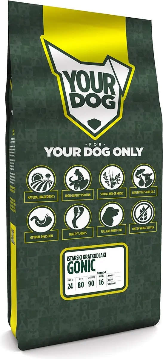 Yourdog Istarski Kratkodlaki Gonic Hondenvoer Senior 12kg