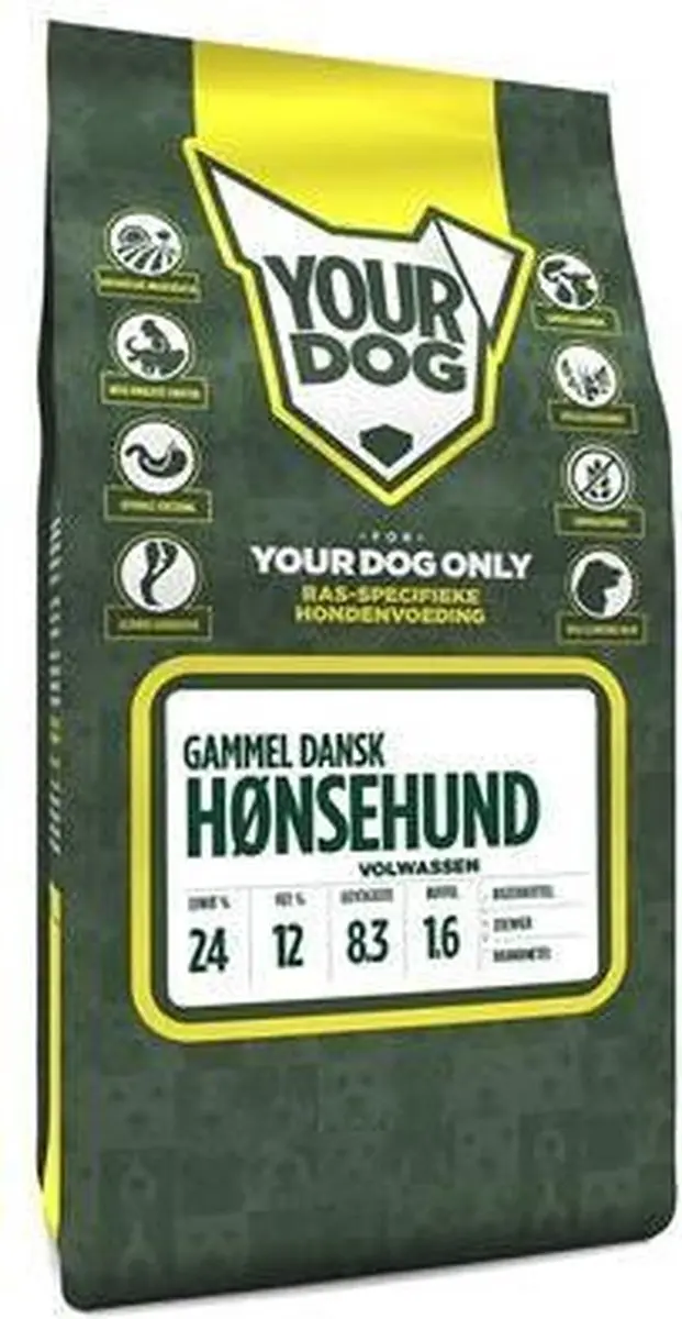 Yourdog Gammel Dansk Hønsehund Hondenbrokken Volwassen - 12kg - afbeelding 2 van 3