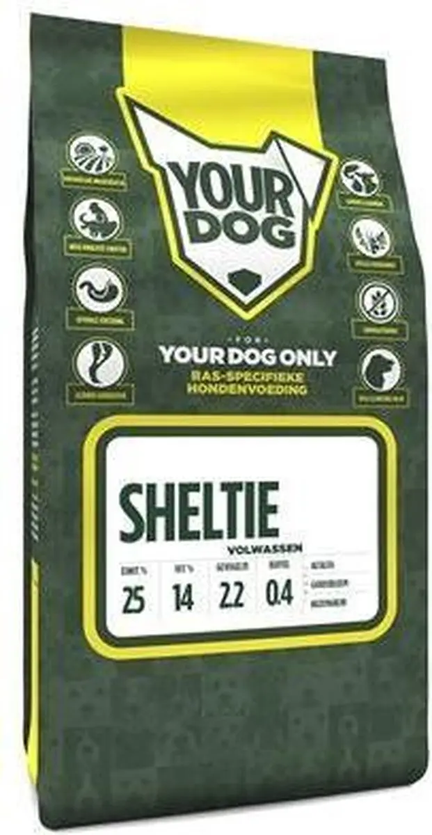 Yourdog Sheltie Hondenbrokken Volwassen - 12kg - afbeelding 2 van 2