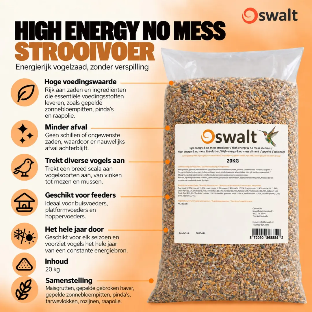 Oswalt High Energy & No Mess Strooivoer