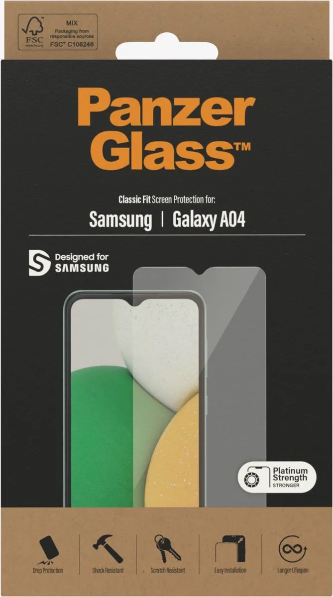 PanzerGlass Classic Fit Screenprotector Samsung Galaxy A04s - PZ-7312 - afbeelding 6 van 6