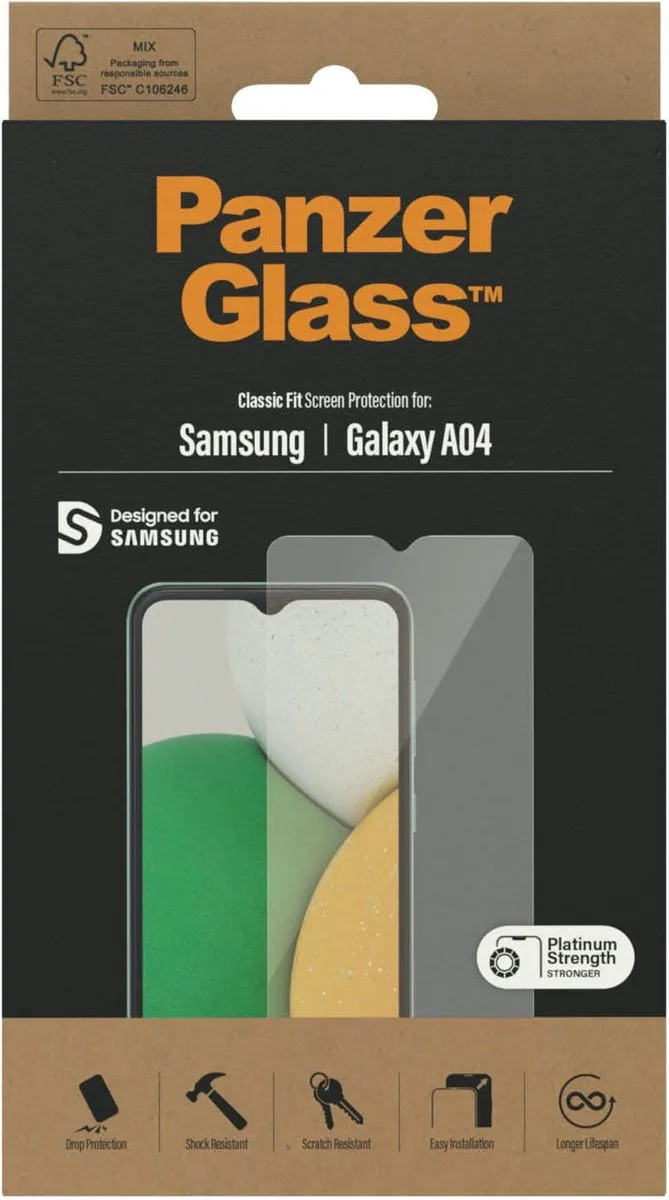 PanzerGlass Classic Fit Screenprotector Samsung Galaxy A04s - PZ-7312 - afbeelding 5 van 6