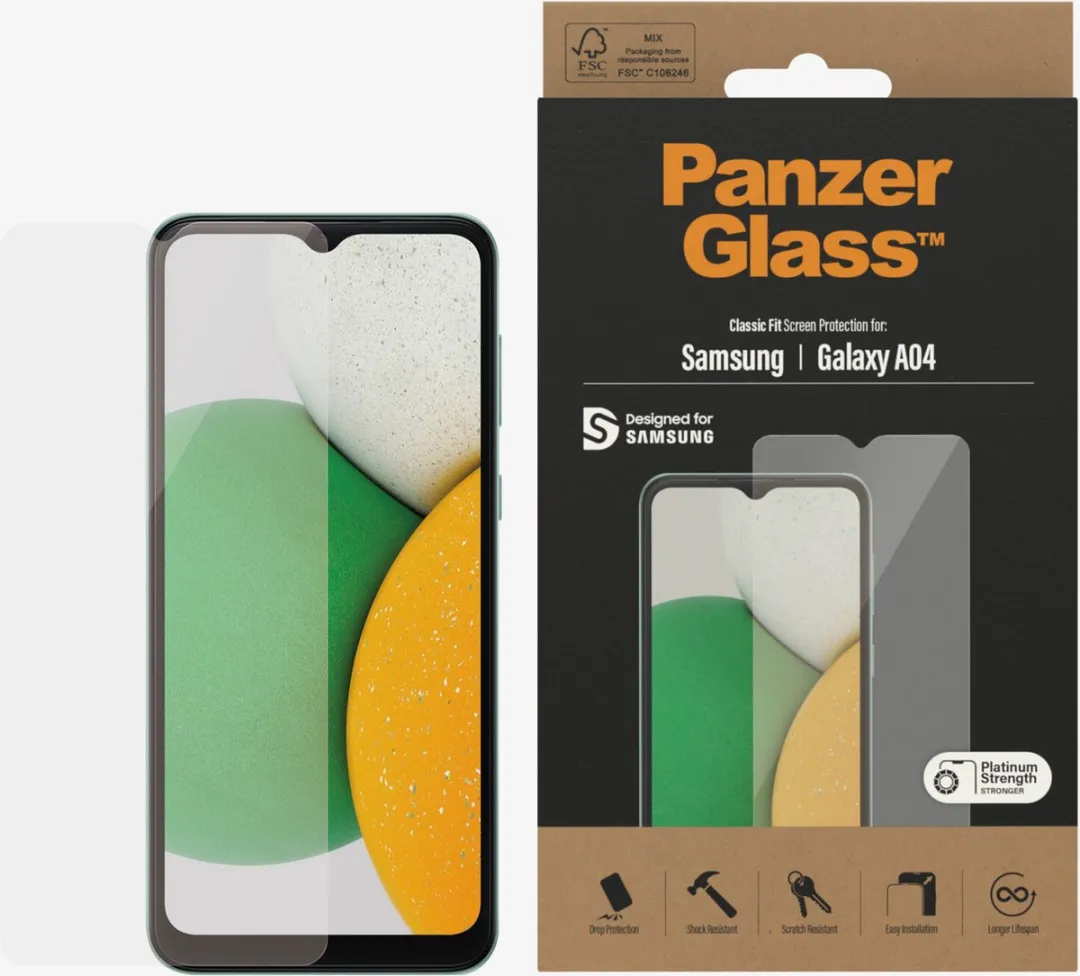 PanzerGlass Classic Fit Screenprotector Samsung Galaxy A04s - PZ-7312 - afbeelding 4 van 6