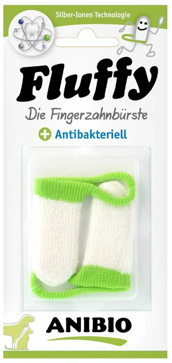 Anibio antibacteriële vingertandenborstel voor honden 2st