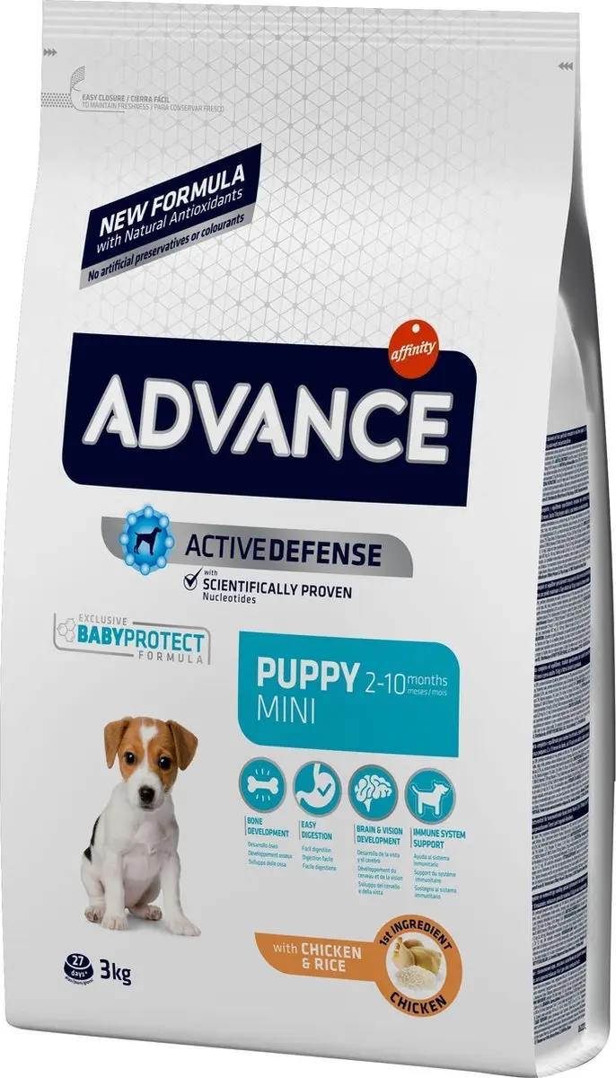 Advance Puppy Protect Mini Hondenvoer - Kip en Rijst - 3kg - afbeelding 6 van 6