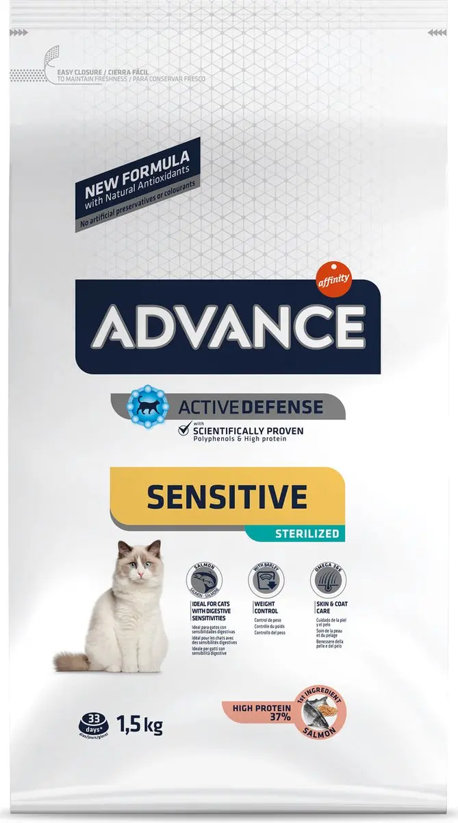Advance Sterilized Sensitive Kattenvoer Zalm - 1,5kg - afbeelding 3 van 6