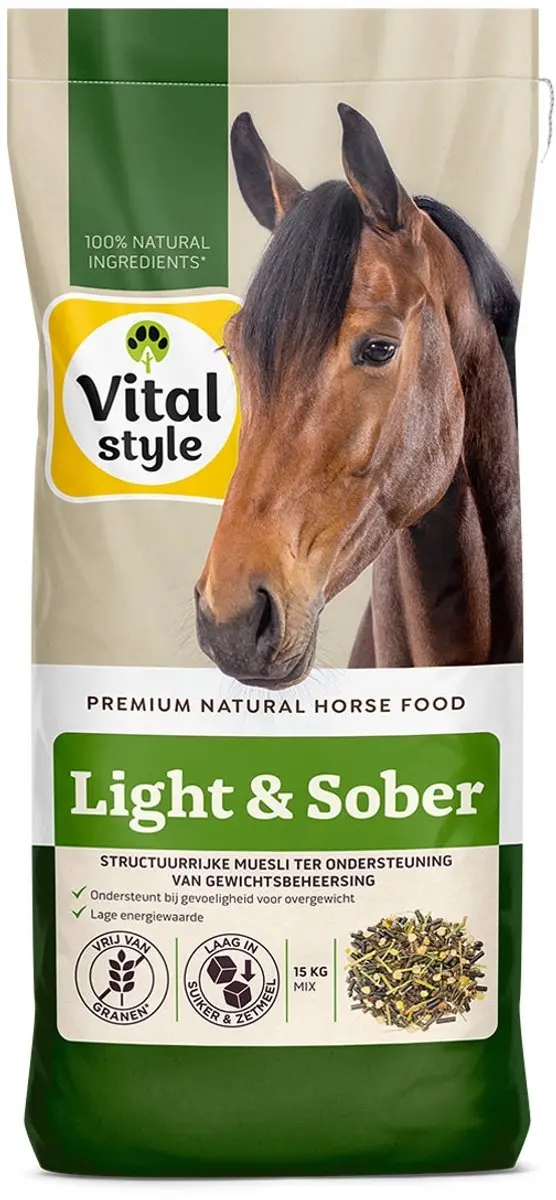 Vitalstyle Paardenmuesli Light & Sober 15 kg