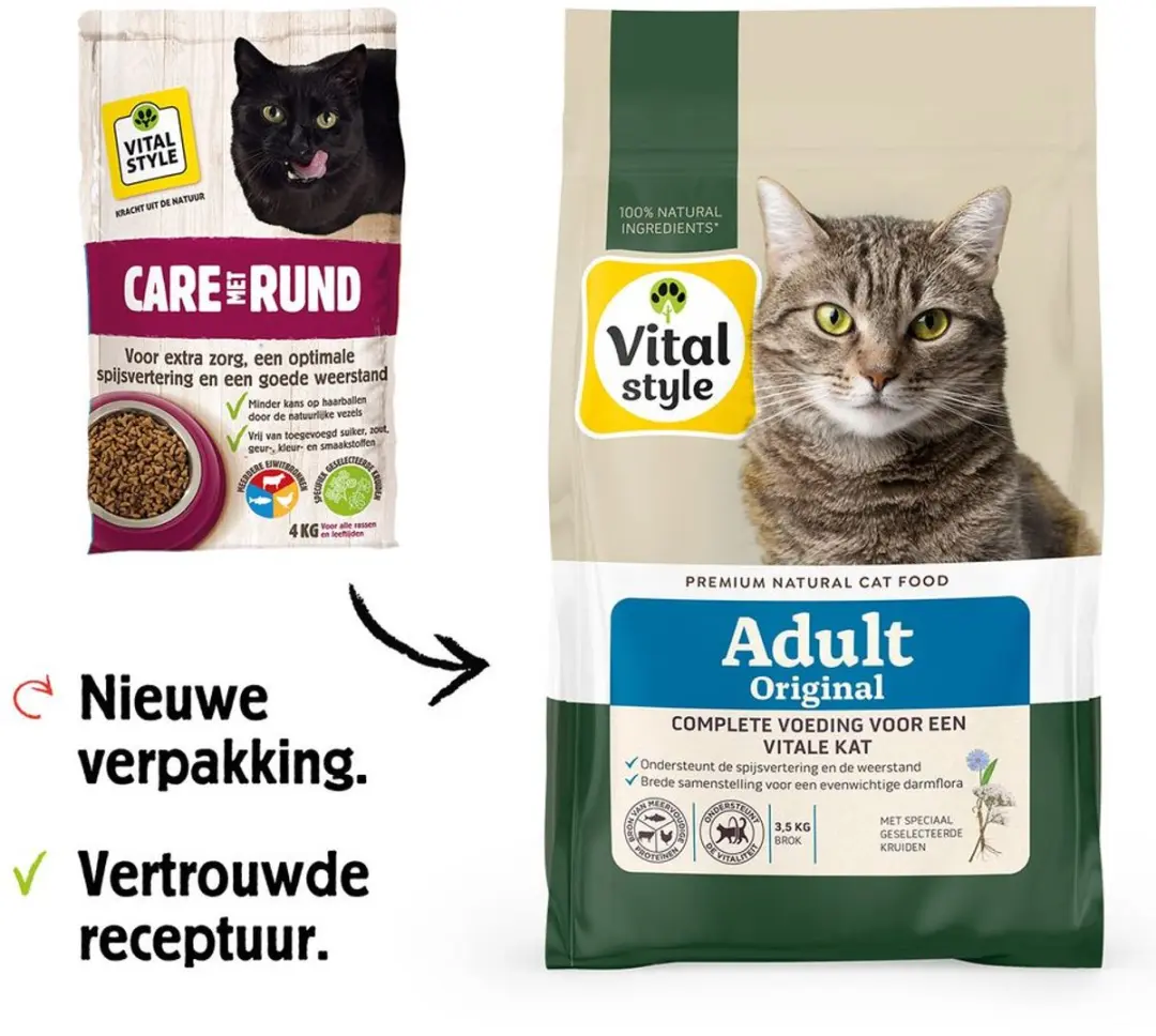 VITALstyle Adult Original Kattenbrokken - Rund - 1,5kg - afbeelding 5 van 5