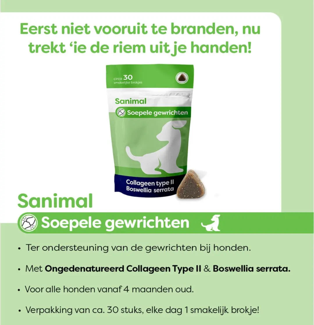 Sanimal Soepele Gewrichten Supplement - 30 stuks - afbeelding 3 van 3