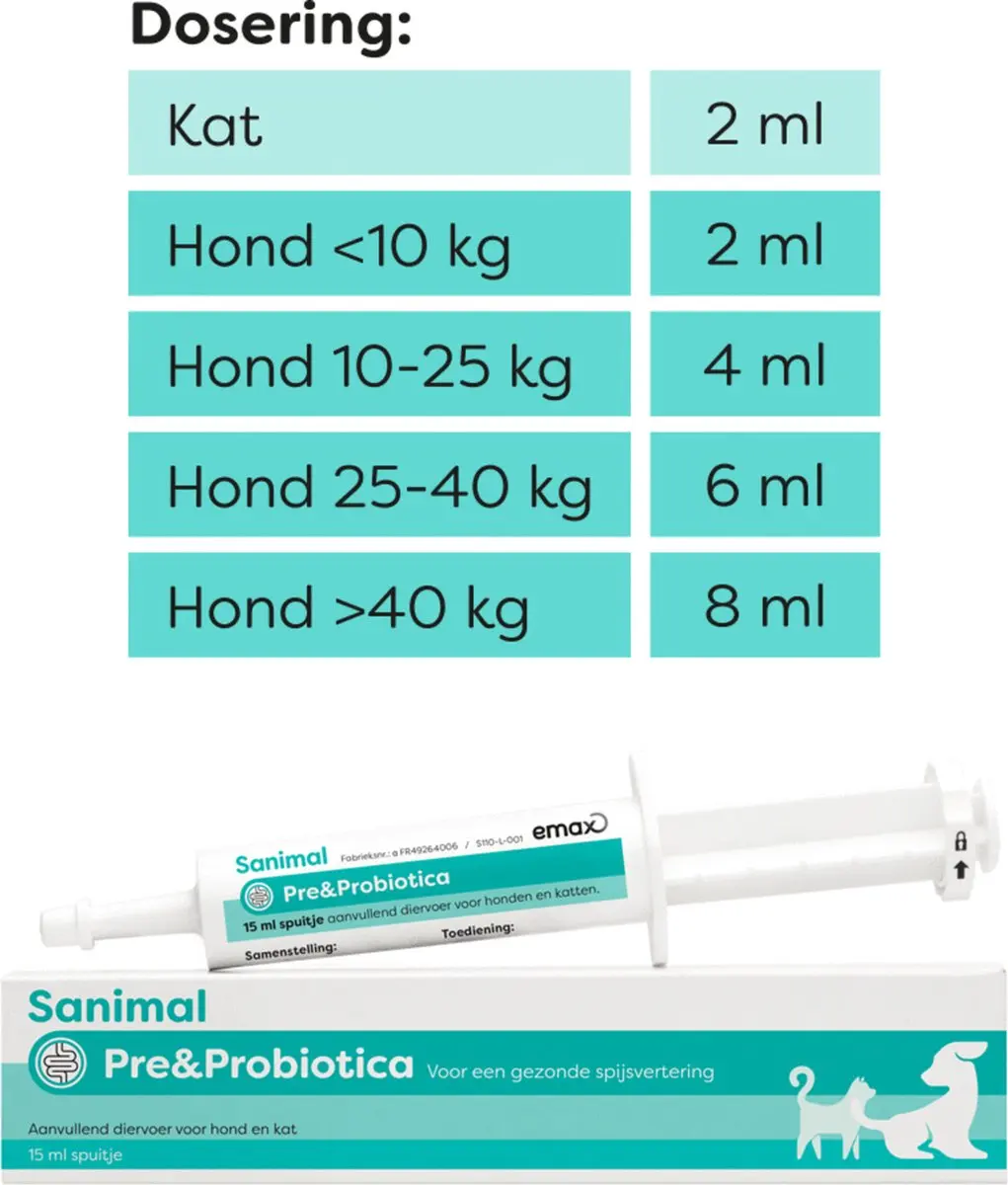 Sanimal Pre & Probiotica - 15ml - afbeelding 3 van 4