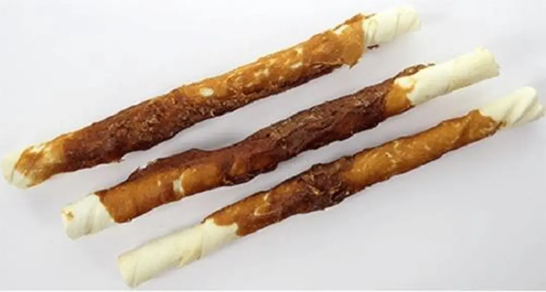Hondensnacks eend-Eend met runderhuidsticks-17cm-4x3-Animal King