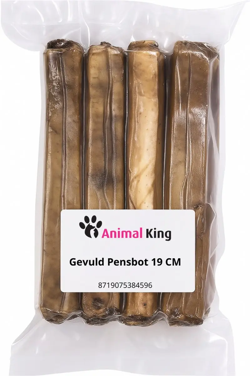 Gevuld pensbot - 19 cm - 4 stuks - Animalking-Hondensnacks