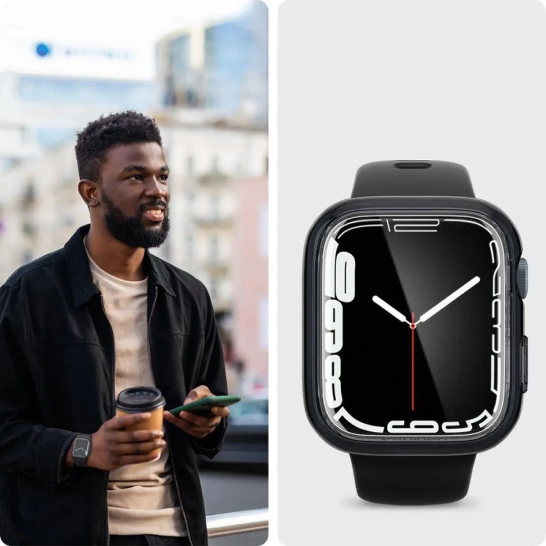 Spigen Ultra Hybrid Hoesje Apple Watch 45mm - Transparant Grijs