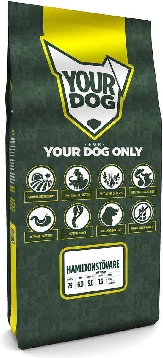 Yourdog Hamiltonstövare Senior Hondenbrokken 12kg