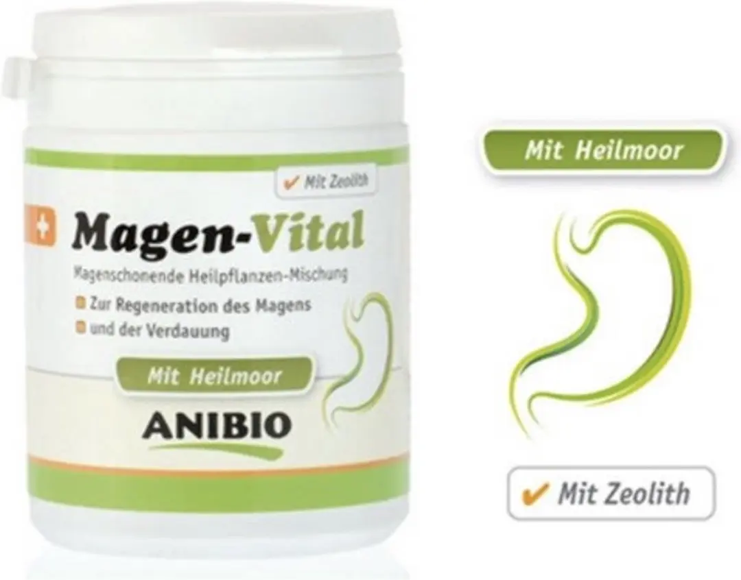 Anibio Magen-vital maag en spijsvertering voor honden en katten 120gr