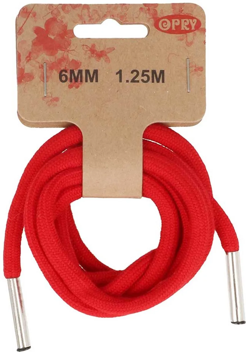 Prym Hoodie Koord 6mm Rood