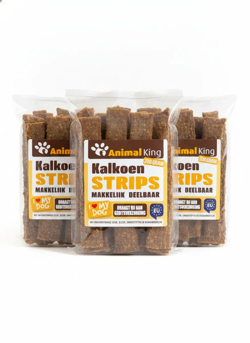 animalking Hondensnack Kalkoen Strips