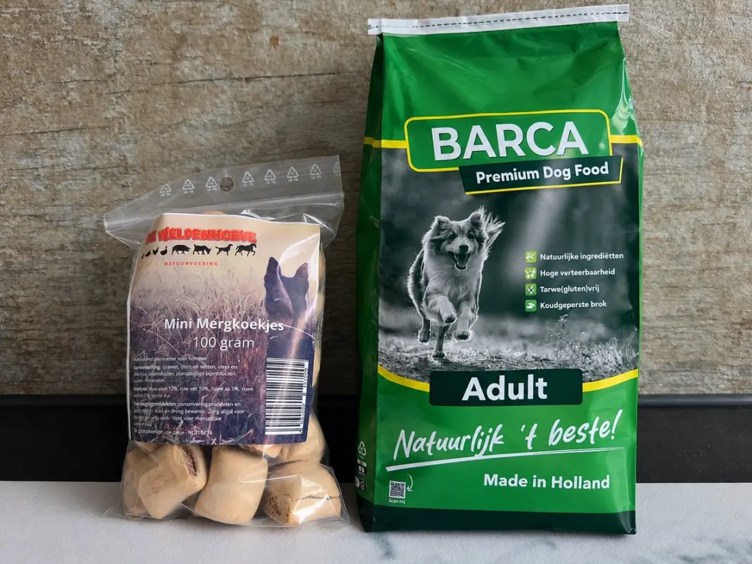 Barca adult 20 kg met extra Snacks
