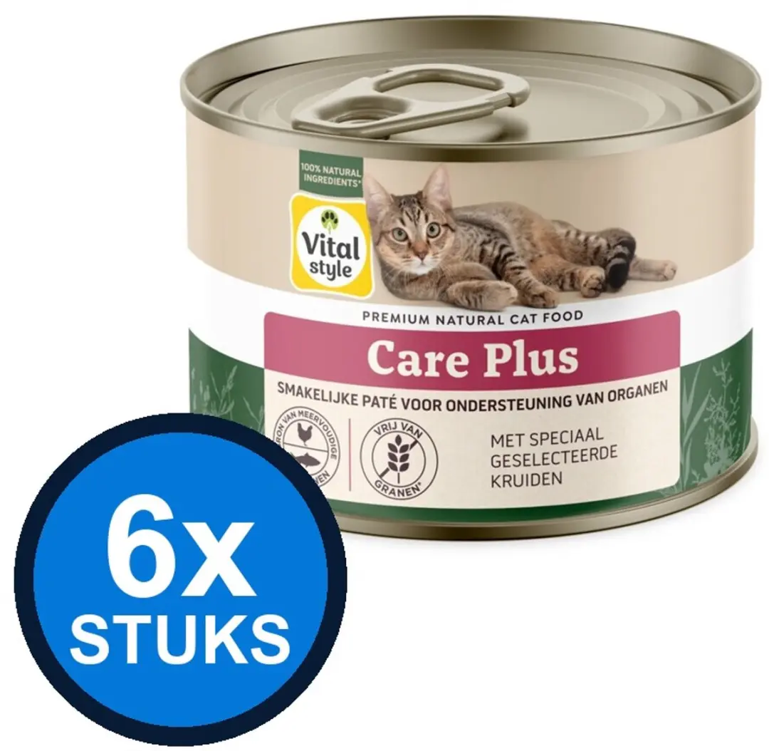 6x VITALstyle kat blik care plus 200gr