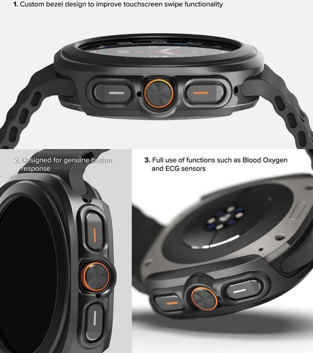 Ringke Slim+Glass Hoesje & Schermbeveiliging 47mm - Zwart